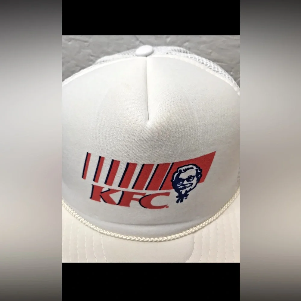 KFC Trucker Hat Creamy Ivory Mesh Back Snapback Nissin Cap
